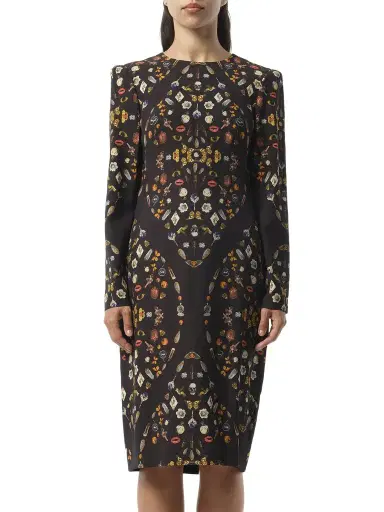 Alexander McQueen Obsession Print Dress | Thumbnail 1 Alexander McQueen Obsession Print Dress | Thumbnail 1