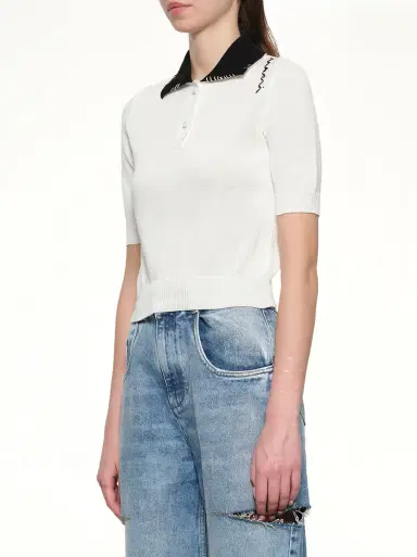 Marni Short Sleeve Knit Polo | Thumbnail 2 Marni Short Sleeve Knit Polo | Thumbnail 2