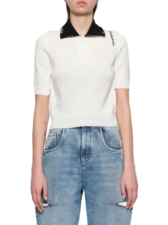 Marni Short Sleeve Knit Polo
