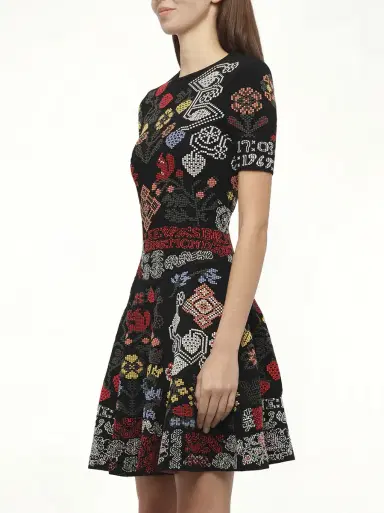 Alexander McQueen Knit Dress in Multi Multicolour | Thumbnail 3 Alexander McQueen Knit Dress in Multi Multicolour | Thumbnail 3