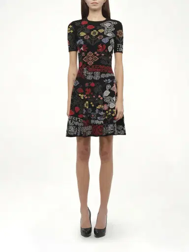 Alexander McQueen Knit Dress in Multi Multicolour | Thumbnail 4 Alexander McQueen Knit Dress in Multi Multicolour | Thumbnail 4