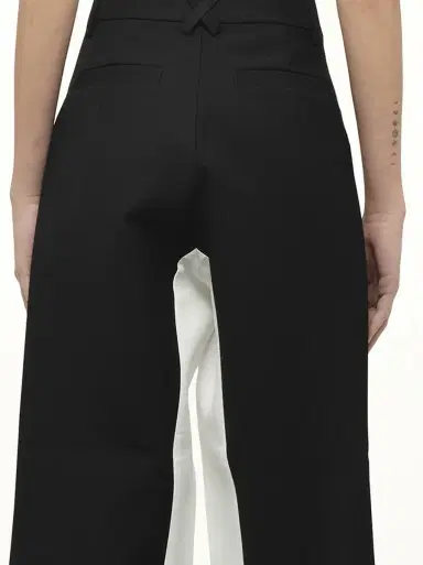 FAX COPY EXPRESS Black & White Stitched Suit Pants in | Thumbnail 2 FAX COPY EXPRESS Black & White Stitched Suit Pants in | Thumbnail 2