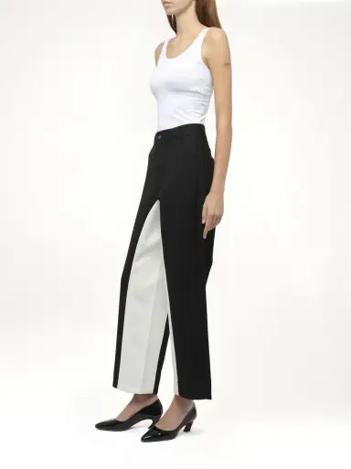 FAX COPY EXPRESS Black & White Stitched Suit Pants in | Thumbnail 4 FAX COPY EXPRESS Black & White Stitched Suit Pants in | Thumbnail 4