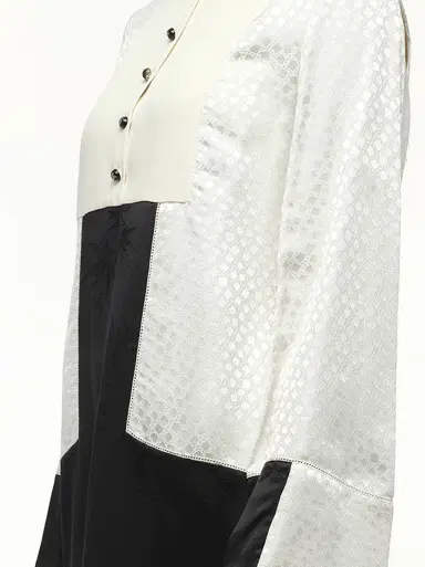 Alexander McQueen Amq - Dress in Bone/blk White | Thumbnail 2 Alexander McQueen Amq - Dress in Bone/blk White | Thumbnail 2
