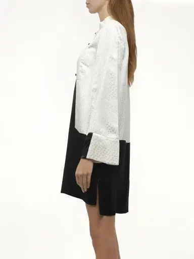 Alexander McQueen Amq - Dress in Bone/blk White | Thumbnail 5 Alexander McQueen Amq - Dress in Bone/blk White | Thumbnail 5