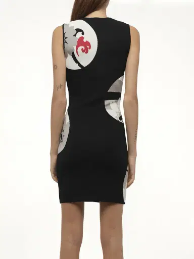 Alexander McQueen Amq - Mini Dress in Blk/pink | Thumbnail 6 Alexander McQueen Amq - Mini Dress in Blk/pink | Thumbnail 6