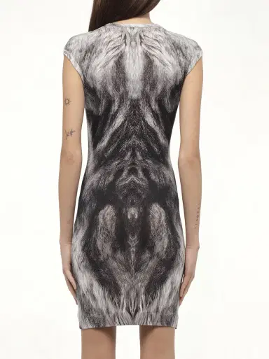 Alexander McQueen Dress in Black/white Black | Thumbnail 6 Alexander McQueen Dress in Black/white Black | Thumbnail 6