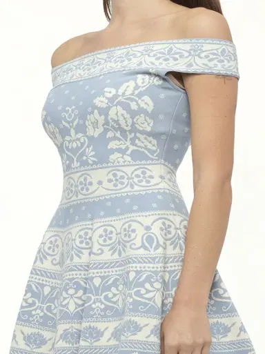 Alexander McQueen Floral Jacq Dress | Thumbnail 2
