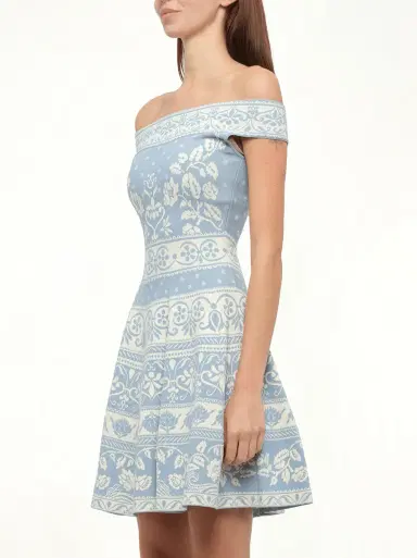 Alexander McQueen Floral Jacq Dress | Thumbnail 3