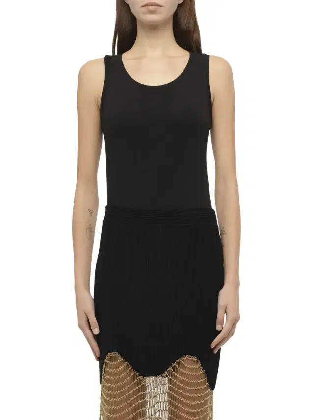 Alexander McQueen Amq - Wool Skirt in Blk/gold