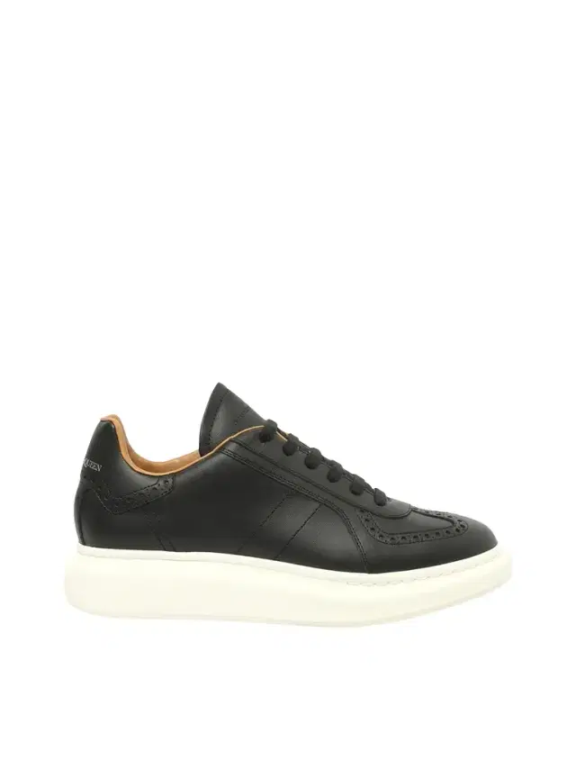 Alexander McQueen Candid Calf Larry Sneaker in Black/white