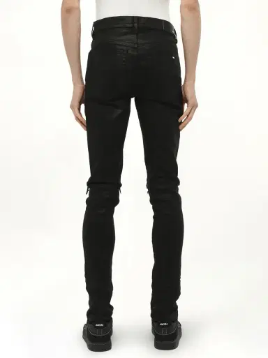 AMIRI Waxed Mx1 Jeans in Black Wax | Thumbnail 6
