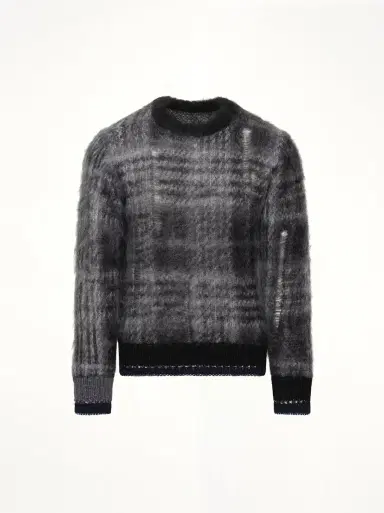 Sacai Plaid Mohair Knit Pullover | Thumbnail 3 Sacai Plaid Mohair Knit Pullover | Thumbnail 3