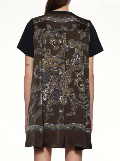 Sacai Paisley Print x Cotton Jersey Dress | Thumbnail 5 Sacai Paisley Print x Cotton Jersey Dress | Thumbnail 5