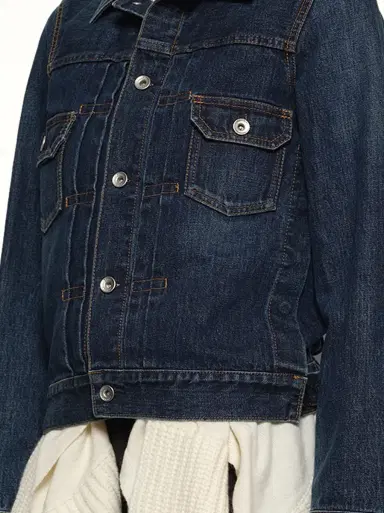 Sacai Denim x Wool Knit Jacket | Thumbnail 2 Sacai Denim x Wool Knit Jacket | Thumbnail 2