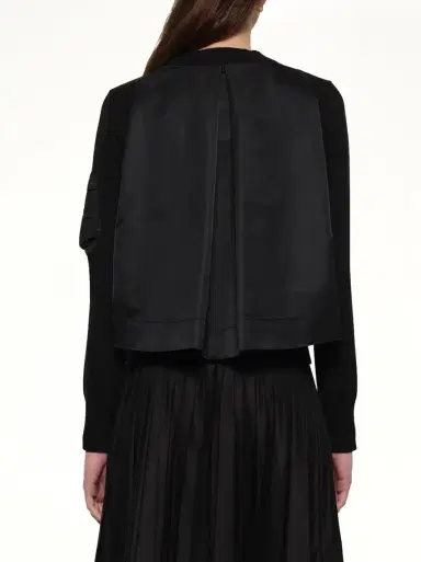 Sacai Nylon Twill x Cotton Knit Pullover | Thumbnail 5 Sacai Nylon Twill x Cotton Knit Pullover | Thumbnail 5