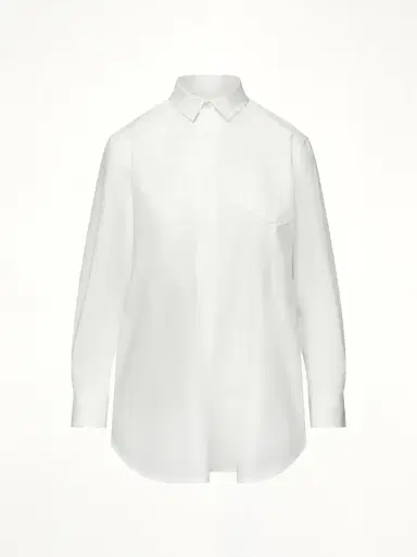 Sacai Poplin Shirt in Off White | Thumbnail 3 Sacai Poplin Shirt in Off White | Thumbnail 3