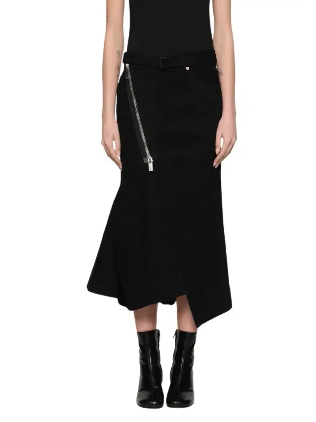 Sacai Side Zip Denim Skirt