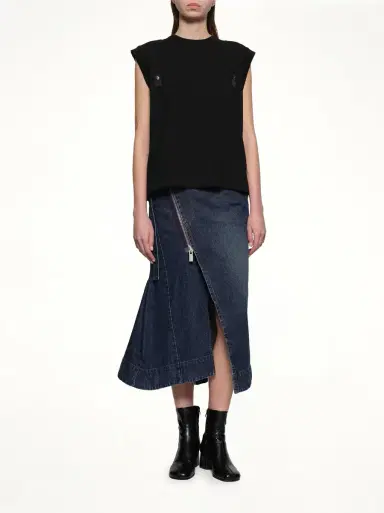 Sacai Side Zip Denim Skirt | Thumbnail 4