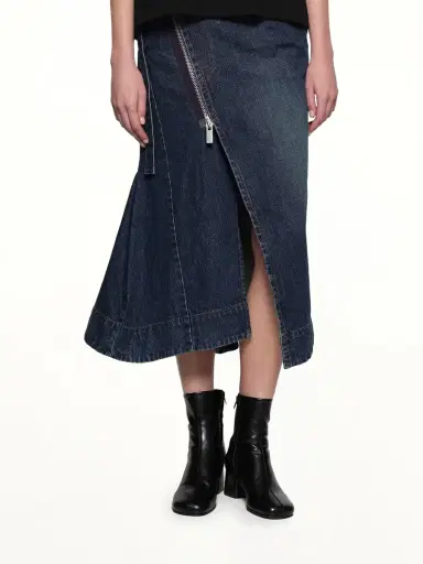 Sacai Side Zip Denim Skirt | Thumbnail 6