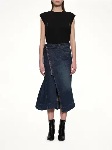Sacai Side Zip Denim Skirt | Thumbnail 7