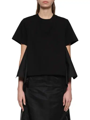 Sacai Poplin x Cotton Jersey T-shirt | Thumbnail 1 Sacai Poplin x Cotton Jersey T-shirt | Thumbnail 1