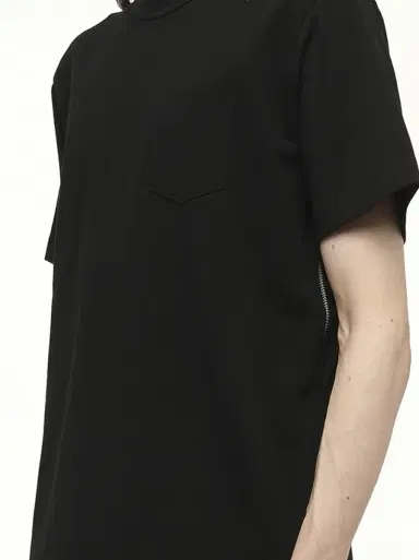 Sacai Side Zip Cotton T-shirt | Thumbnail 2