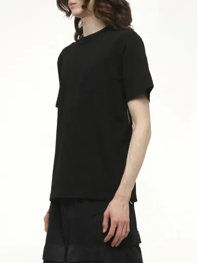 Sacai Side Zip Cotton T-shirt | Thumbnail 5