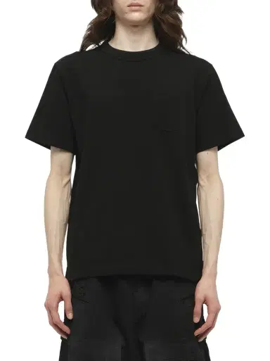 Sacai Side Zip Cotton T-shirt | Thumbnail 1