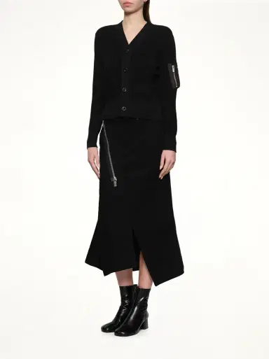 Sacai Nylon Twill x Cotton Knit Cardigan | Thumbnail 4 Sacai Nylon Twill x Cotton Knit Cardigan | Thumbnail 4
