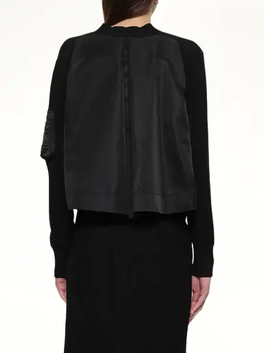 Sacai Nylon Twill x Cotton Knit Cardigan | Thumbnail 5 Sacai Nylon Twill x Cotton Knit Cardigan | Thumbnail 5