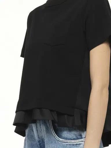 Sacai Nylon Twill x Cotton Jersey T-shirt | Thumbnail 2 Sacai Nylon Twill x Cotton Jersey T-shirt | Thumbnail 2