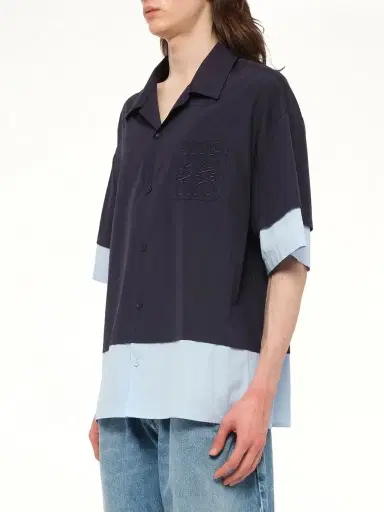 Loewe Short Sleeve Shirt in Dark Navy/light Blue Navy | Thumbnail 2