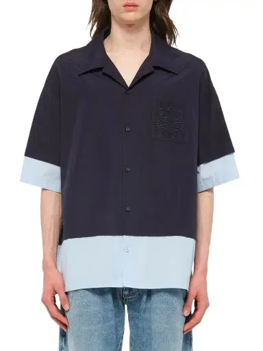Loewe Short Sleeve Shirt in Dark Navy/light Blue Navy | Thumbnail 1