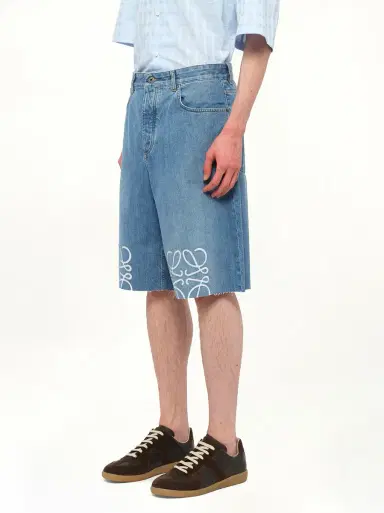 Loewe Anagram Shorts in Washed Denim | Thumbnail 2