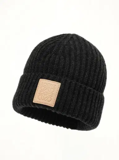 Loewe Leather Patch Beanie | Thumbnail 3 Loewe Leather Patch Beanie | Thumbnail 3