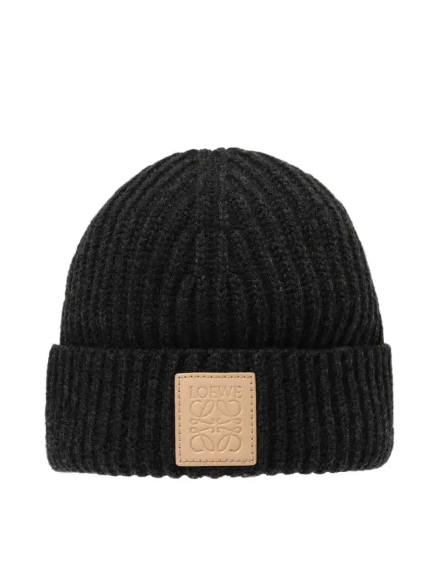 Loewe Leather Patch Beanie