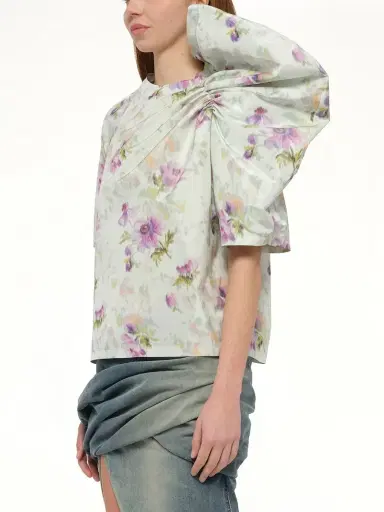 Loewe Draped Top in Light Blue/multicolour Blue/multicolor | Thumbnail 2 Loewe Draped Top in Light Blue/multicolour Blue/multicolor | Thumbnail 2