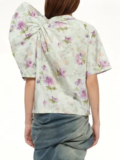 Loewe Draped Top in Light Blue/multicolour Blue/multicolor | Thumbnail 5 Loewe Draped Top in Light Blue/multicolour Blue/multicolor | Thumbnail 5