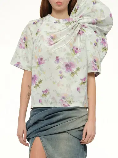 Loewe Draped Top in Light Blue/multicolour Blue/multicolor | Thumbnail 6 Loewe Draped Top in Light Blue/multicolour Blue/multicolor | Thumbnail 6