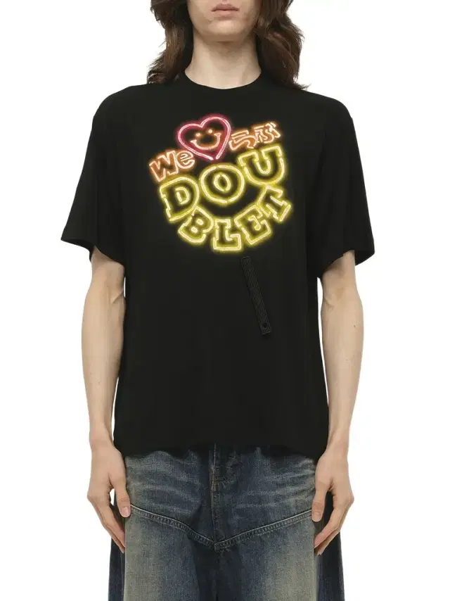 DOUBLET Big Doublet Neon Paint Fan Service T-shirt