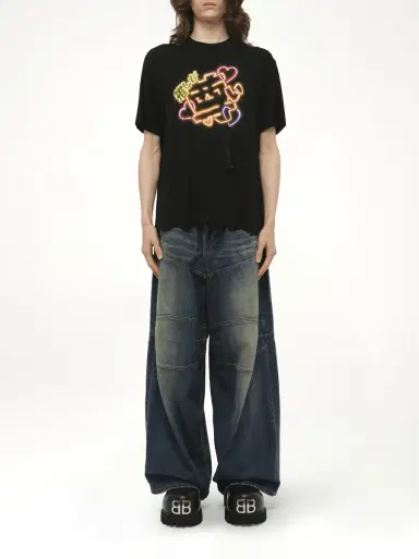 DOUBLET Big Japanese Neon Paint Fan Service T-shirt | Thumbnail 7