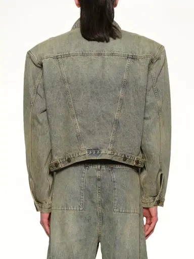 Entire Studios Shrunken Denim Jacket in Sufacewave Surfacewave | Thumbnail 5 Entire Studios Shrunken Denim Jacket in Sufacewave Surfacewave | Thumbnail 5