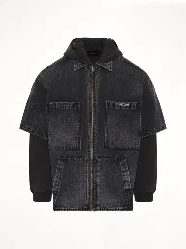 We11Done Faded Layered Hoodie Jacket | Thumbnail 3