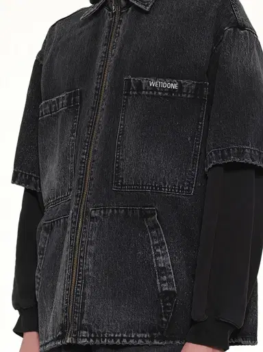 We11Done Faded Layered Hoodie Jacket | Thumbnail 6