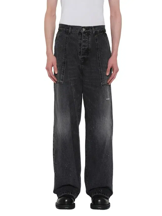 We11Done Distressed Cargo Jeans