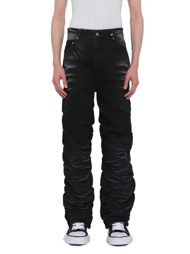 We11Done Textured Fold Denim Jeans