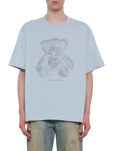 We11Done Coding Teddy T-shirt in Sky Blue | Thumbnail 1