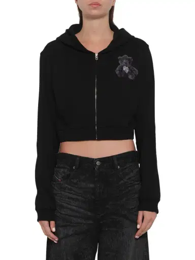 We11Done Teddy Bear Zip-up Slim-fit Hoodie | Thumbnail 1