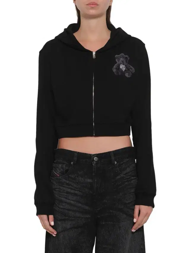 We11Done Teddy Bear Zip-up Slim-fit Hoodie